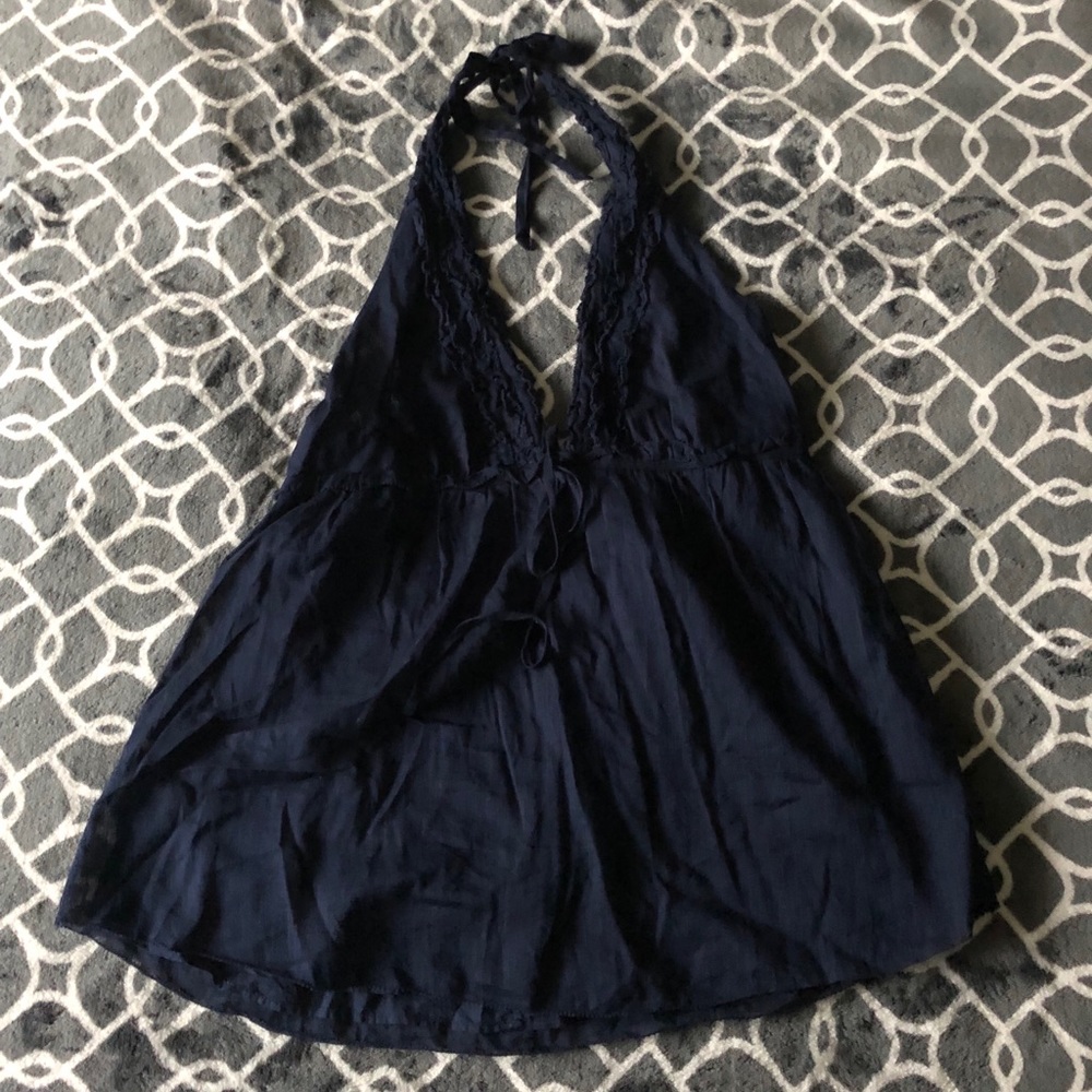 Dark Blue Halter Top;)